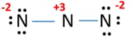mark charges on nitrogen atom in azide ion